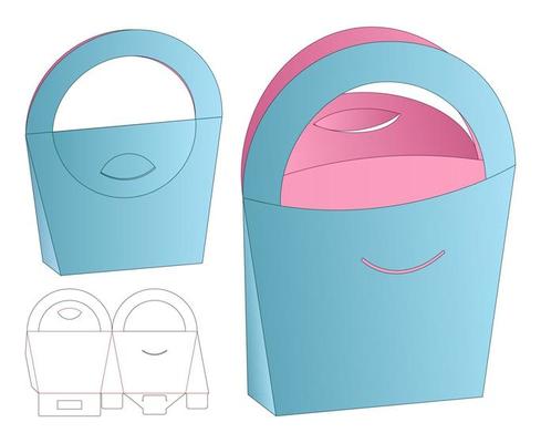 Box packaging die cut template design. 3d mock-up