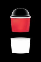 a blank soft drink cup vector