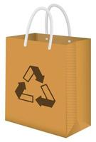 brown recycle paper bag vector