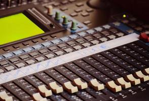 Black mixing console photo