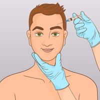 Man having rejuvenating injection vector