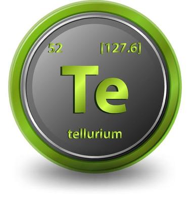 Tellurium chemical element Chemical symbol with atomic number and atomic mass