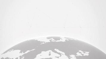 Gray Map of The World Over a White Background video