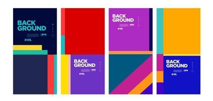 Colorful abstract background poster template vector