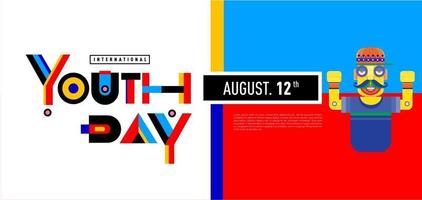 Vector illustration youth day banner
