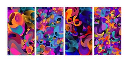 Vector de fondo abstracto fluido colorido para tela