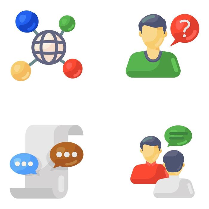 Social Communication Icon Vector Art, Icons, and Graphics for Free Download