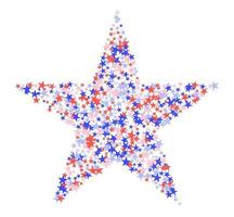 July 4th pattern made of stars vector