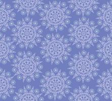 Snow seamless pattern, winter holiday snowflakes ornamental seasonal background. vector