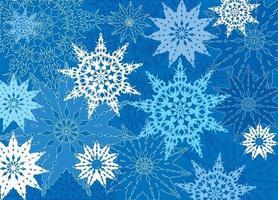 Snow pattern, winter holiday snowflakes ornamental seasonal background.