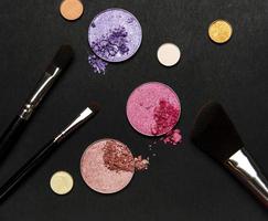 Eyeshadow and brushes photo