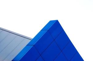 Forma de fondo de color geométrico abstracto con líneas azules sobre un fondo blanco foto