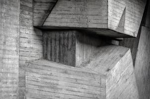 Abstract background pattern of gray concrete building wall structure with shadow photo