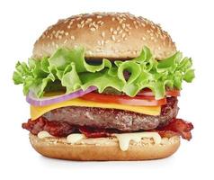 Hamburger isolated on the white background photo