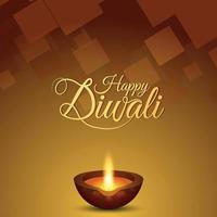 Happy diwali vector design with creative illustration and backgroud