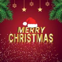 Merry christmas celebration greeting card creative vector