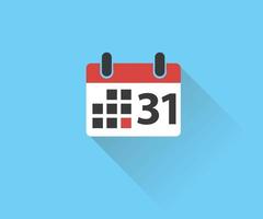 Calendar Icon, logo flat eps. Vector illustration