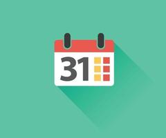 Calendar Icon, logo flat eps. Vector illustration