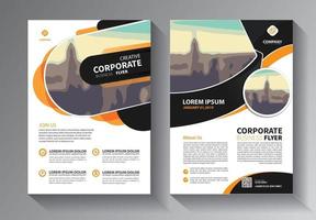 Business abstract vector template. Brochure design, cover modern layout, annual report, poster, flyer in A4 with colorful triangles, geometric shapes for tech, science, market with light background