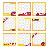 sale product frame promotion tag design for marketing vector