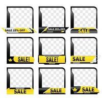 sale product frame promotion tag design for marketing vector