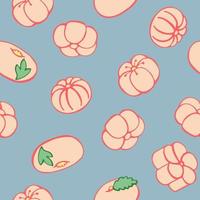 Seamless pattern with  Japanese desserts, sweets mochi, wagashi. Hand drawn vector illustration in sketch style. Perfect for greetings, invitations, manufacture wrapping paper, textile and web design.