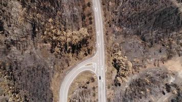 vista aérea de estrada rural video