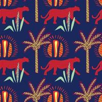 African seamless patterns. Vector illustration.