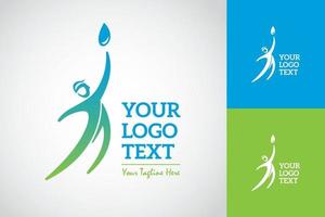 Man Reach Out A Water Drop vector