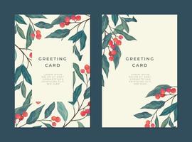 Collection of Greeting cards with red berries