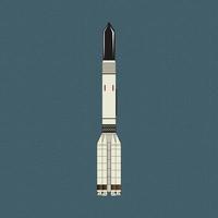 Space shuttle illustration. Stock vector illustration in flat design style. Stock vector isolated on dot background