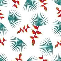 Seamless pattern of tropical plants vector