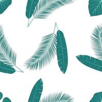 Seamless natural palm leaf pattern vector