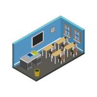 Isometric University Room vector