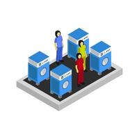 Isometric Laundry Room vector