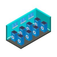 Isometric Laundry Room vector