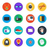 Advanced Technology and Accessories Icon Set vector