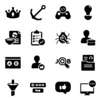 Search Engine and Business Icon set vector
