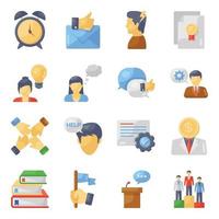 Business Management and Marketing Icon Set vector