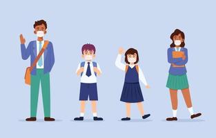 Student Character Collection in New Normal Protocol vector