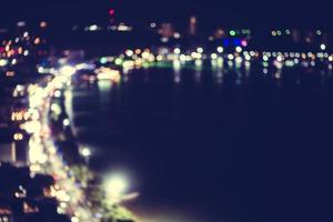 Defocused view of Pattaya city, Thailand photo