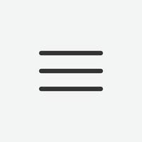 Hamburger menu line vector icon