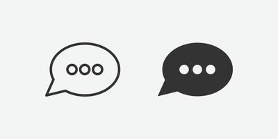 chat line icon. bubble vector symbol.