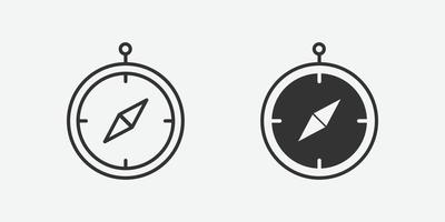 icono de brújula. navegación, flecha, dirección, vector de descubrimiento