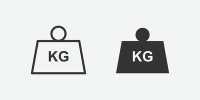 vector isolated icon of weight measurement symbol