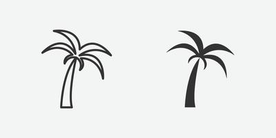 Ilustración de vector de símbolo de icono de palma