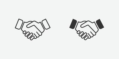 vector illustration of handshake icon symbol