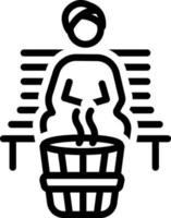 Line icon for sauna vector