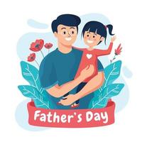 Father's Day Greeting Celebration vector