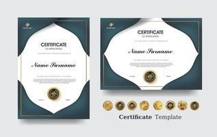 Certificate of appreciation template and vector Luxury premium badges design.